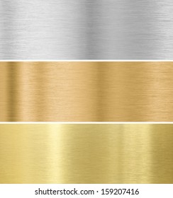 Metal Texture Background : Gold, Silver, Bronze Collection