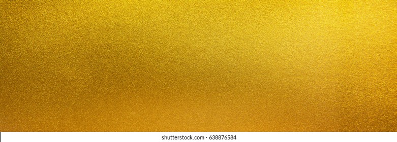 Metal texture background in gold.Panorama gold texture