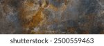 Metal texture with a rusty surface. Rusted background. Grunge background. Banner with scratches. 