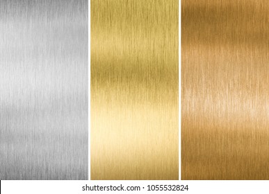 Metal Textures Gold, Silver And Bronze