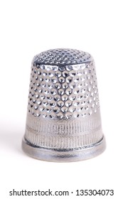 Metal Thimble Isolated On White