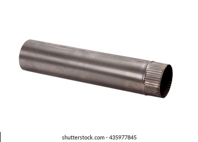 metal tin smoke tube or pipe isolated on white background