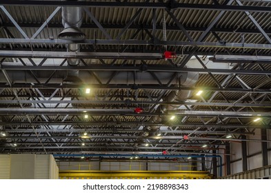 Metal Trusses Ceiling Industrial Workshop Stock Photo 2198898343 ...