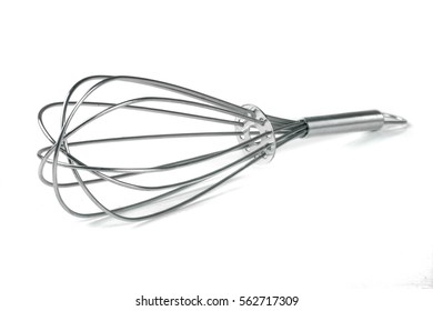 Metal whisk for whipping isolated on white background