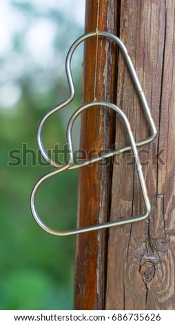 Metal wire heartsshape,