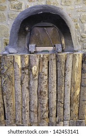 Metal and wood oven medieval and ancient history and real estate