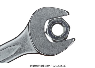 Metal Wrench With Nut 