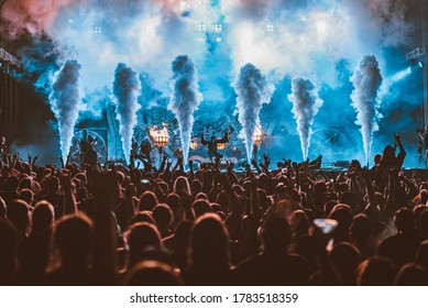 METALDAYS, Tolmin, Slovenia - July 26th 2019: Norwegian Symphonic Black Metal Band Dimmu Borgir Preforming On Stage At MetalDays Festival In Tolmin, Slovenia