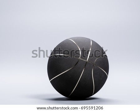 Metalic Basketball close-up on studio background