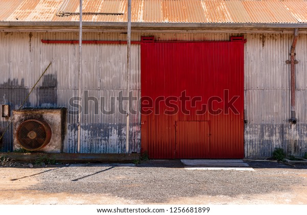 Metallic Barn Deposit Sliding Door On Stock Photo Edit Now
