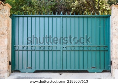 metallic classic green steel vintage metal house gate access property