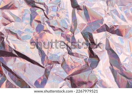 metallic crumpled background. Minimal abstract composition. texture background for card or invitation. space for your text.retro color.selective focus