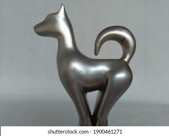 Metallic Gray Dog Show Trophy