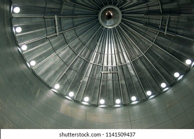 Metallic large elevator booths inside