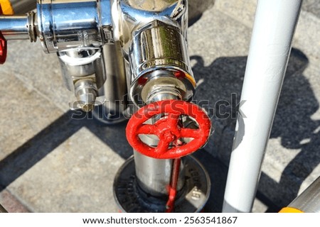 A metallic lustre Fire hydrant