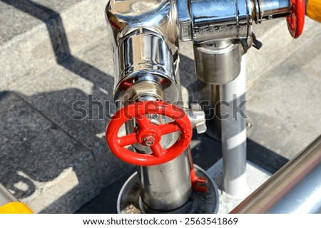A metallic lustre Fire hydrant