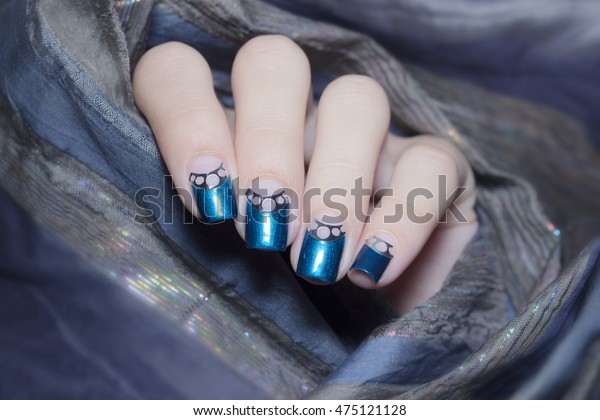 silver metallic nail stickers