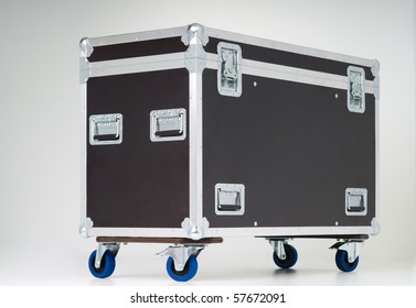 Metallic Rivets Of A Road Case (for Transporting Music And Lightning Equipment)