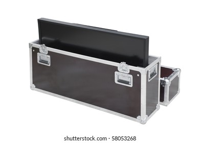 Metallic Rivets Of A Road Case (for Transporting Music And  Plasma  Television)