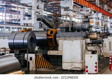 Metalworking Factory Production Line. Interior Of The Worksop.