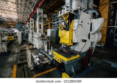 Metalworking Factory Production Line. Interior Of The Worksop.