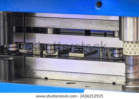 The metalworking process by progressive die. The metalworking equipment for manufacturing process.