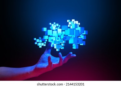 metaverse with social data netowork simulation, ai information of internet of things, hold the global system technology, deep learning, robotic binary, digital hacker security - Shutterstock ID 2144153201