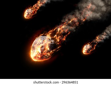 Meteor shower. Elements of this image furnished by NASA