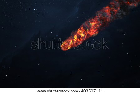 Meteor shower. Elements of this image furnished by NASA