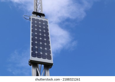 Meteorological Instrument Weather Measure Radar Tower Pole Equipment With Solar Panels