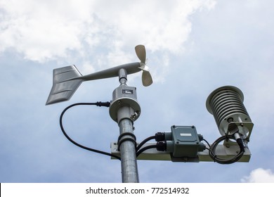 Meteorological System For Monitoring Ambient Air Pressure, Temperature, Humidity, Wind Speed And Direction