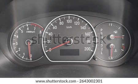 Meter reading when the engine is off.