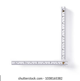 meter ruler isolated on white background