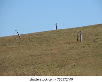 Methane Vents At A Landfill