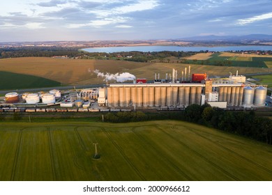 Methanol And Ethanol Factory. Polish Producer Of Methanol And Ethanol Produced From Corn Grain. The Production Plant Is Located Near Nysa In Poland.