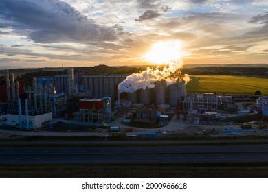 Methanol And Ethanol Factory. Polish Producer Of Methanol And Ethanol Produced From Corn Grain. The Production Plant Is Located Near Nysa In Poland.