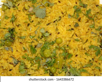 Methi Mutter Pulao Served In Plate 