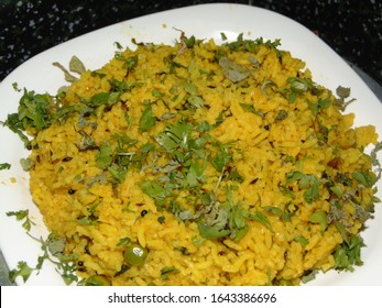 Methi Mutter Pulao Served In Plate 