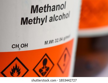 Methyl Alcohol, A Flammable Chemical In A Laboratory