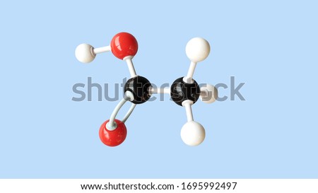 Methyl Formate molecular structure isolated on white background. C2H4O2.