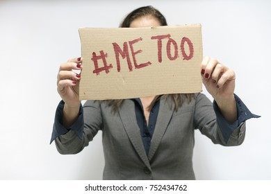 Metoo Sign Abused Woman