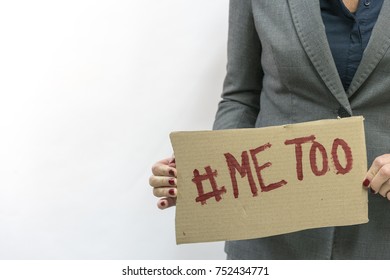 Metoo Sign Abused Woman