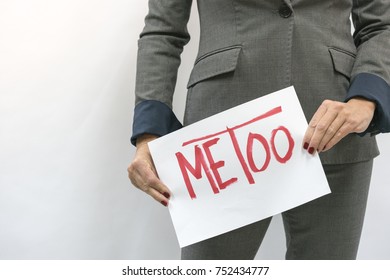 Metoo Sign Abused Woman