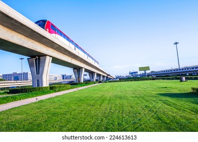 Metro pass through airport in Beijing china