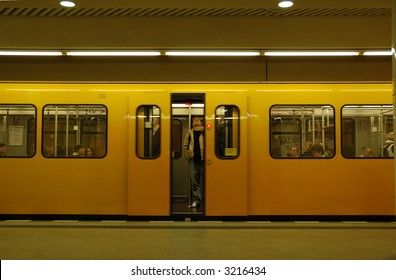 Metro ready to depart, Berlin