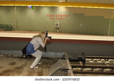 Metro Station Of The Sofia Subway – Han Kubrat,  In Sofia, Bulgaria – Aug 29, 2012