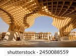 Metropol Parasol or Seville Mushrooms (Setas de Sevilla) is a structure made of concrete and wood. Seville, Spain.