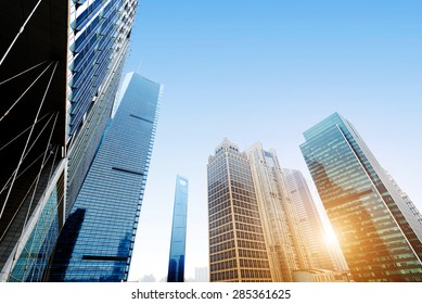 Metropolis of Shanghai's modern office building - Shutterstock ID 285361625