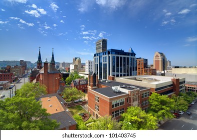 Metropolitan Skyline of downtown Birmingham, Alabama, USA.