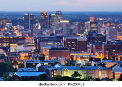 Metropolitan Skyline of downtown Birmingham, Alabama, USA.
